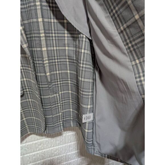 Treasure & Bond Women's Gray Plaid Pattern Long-Sleeve Blazer Jacket Size M - Picture 4 of 10